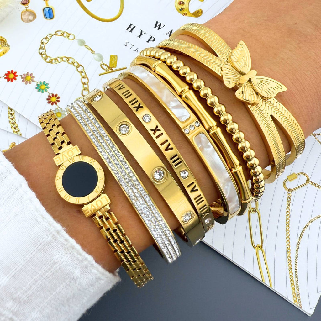 Bracciale, Acciaio Placcato Oro 18K