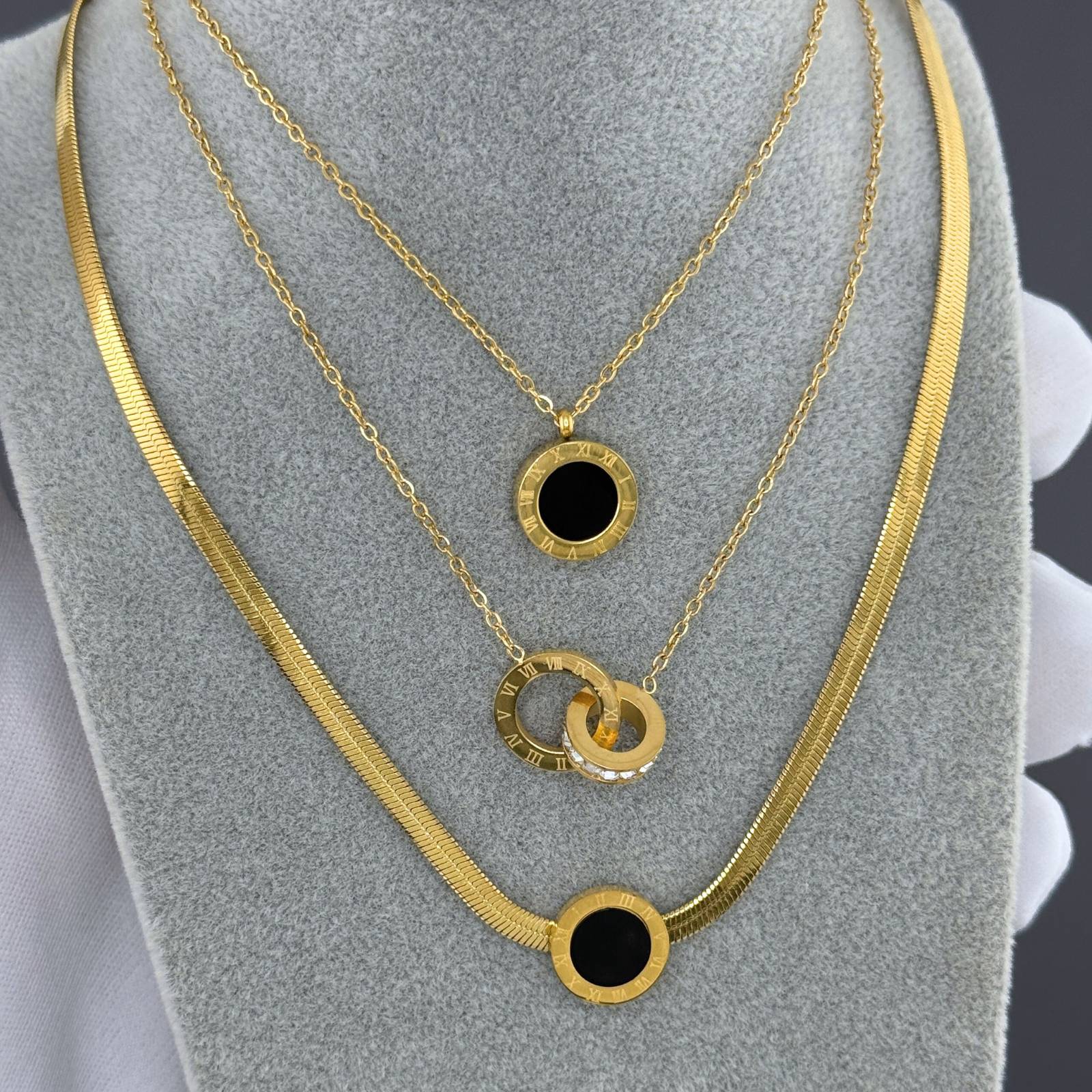Collana, Acciaio Placcato Oro 18K